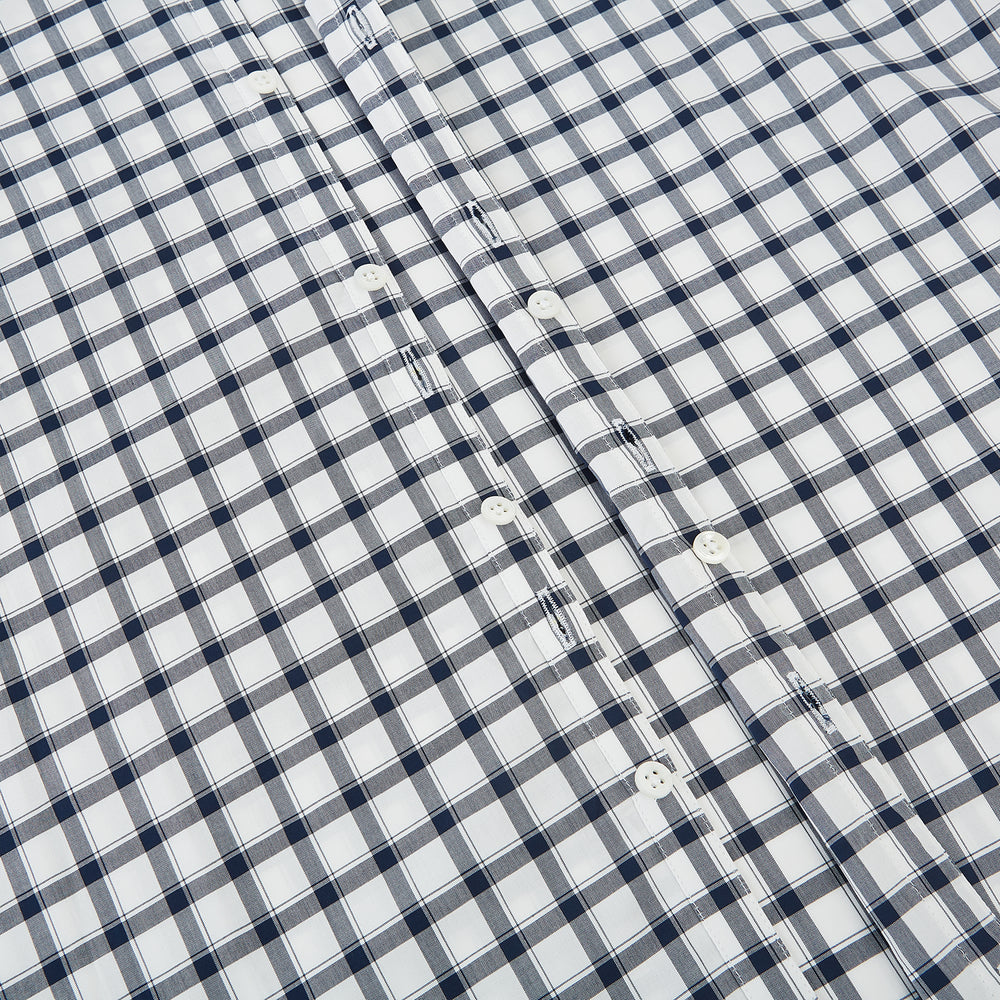 SHIRTS RF WH WINDSOR OPEN CLR WH 3BC NAVY CHECK 18.5