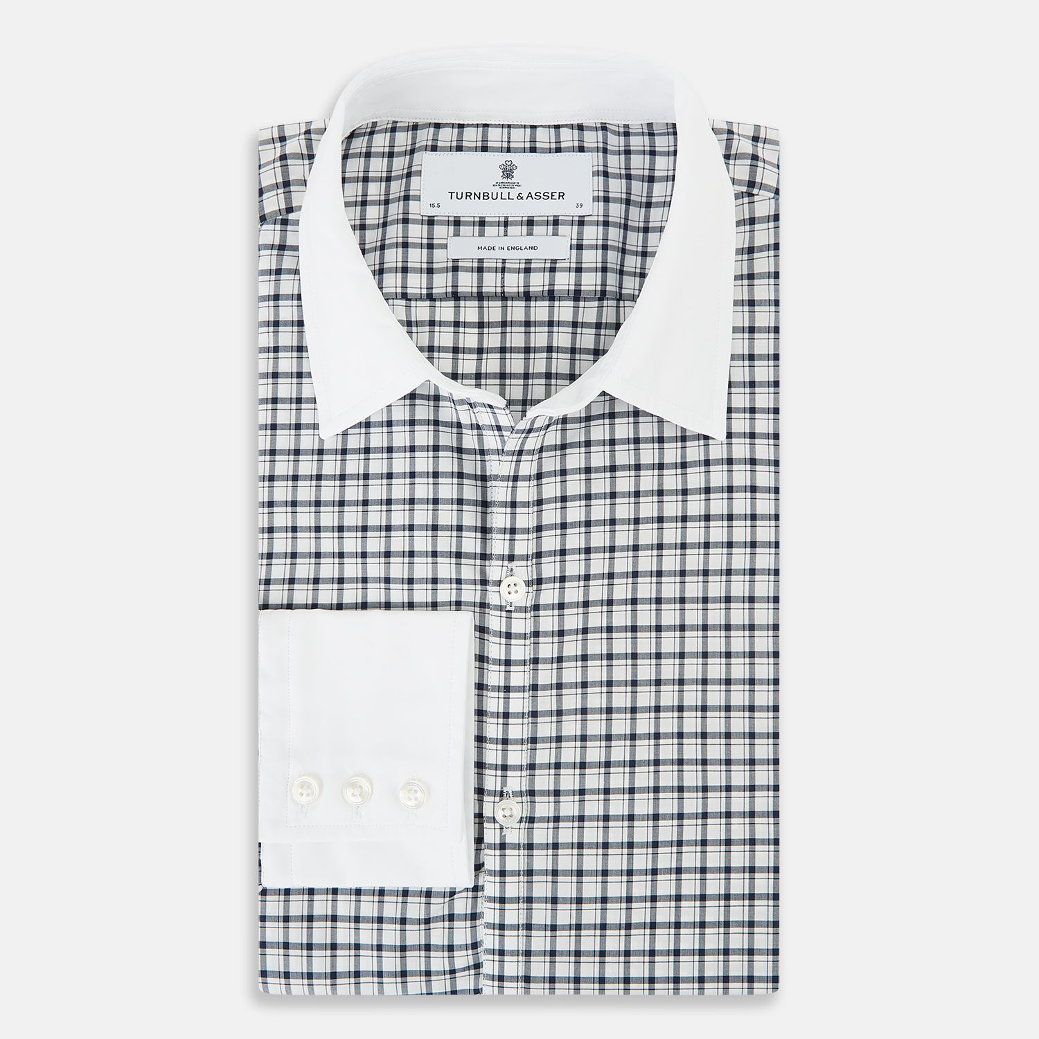 View 5 of product SHIRTS RF WH WINDSOR OPEN CLR WH 3BC NAVY CHECK 17.5