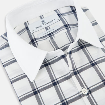SHIRTS RF WH WINDSOR OPEN CLR WH 3BC NAVY CHECK Image 1