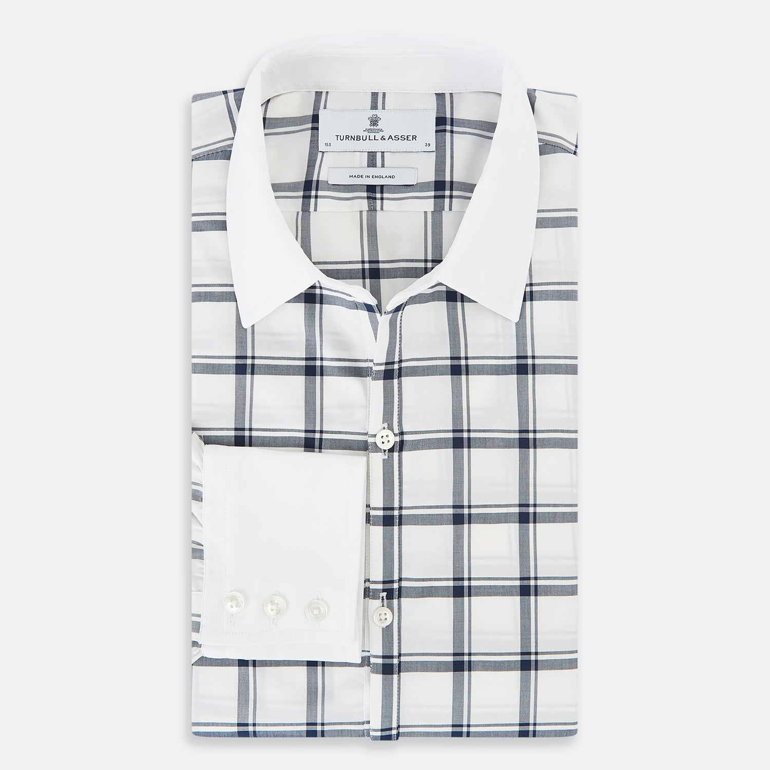 View 5 of product SHIRTS RF WH WINDSOR OPEN CLR WH 3BC NAVY CHECK 16.5