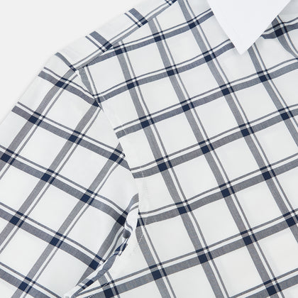 SHIRTS RF WH WINDSOR OPEN CLR WH 3BC NAVY CHECK Image 5
