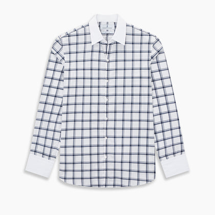 SHIRTS RF WH WINDSOR OPEN CLR WH 3BC NAVY CHECK Image 8