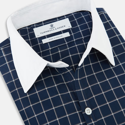 SHIRTS RF WH WINDSOR OPEN CLR WH 3BC WH CHK ON NVY Image 1
