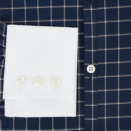 SHIRTS RF WH WINDSOR OPEN CLR WH 3BC WH CHK ON NVY Image 3