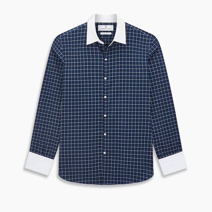 SHIRTS RF WH WINDSOR OPEN CLR WH 3BC WH CHK ON NVY Image 8