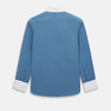 View 3 of product Colony Blue Pinstripe Westminster Shirt with Contrast Collar & Cuffs 19