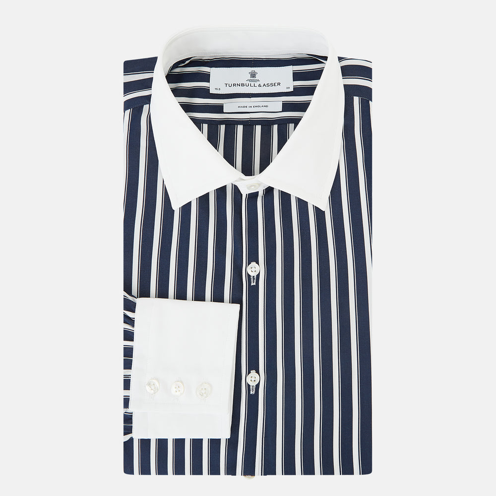 SHIRTS RF WH WESTMINSTER CLSD CLR WH 3BC NVY STR 17.5