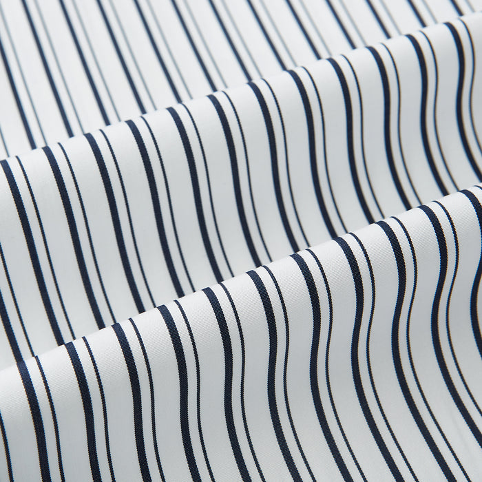 Westminster Fancy Stripe Navy Closed Collar Regular Fit Shirt in Cotton Image 7