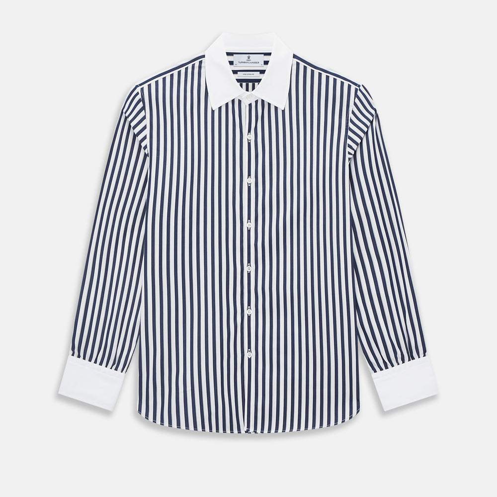 SHIRTS RF WH WESTMINSTER CLSDCR WH 3BC WHT STR NVY 14.5