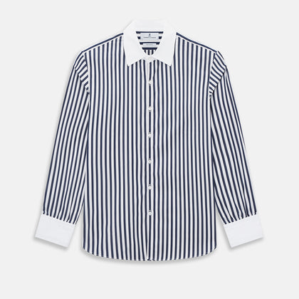SHIRTS RF WH WESTMINSTER CLSDCR WH 3BC WHT STR NVY