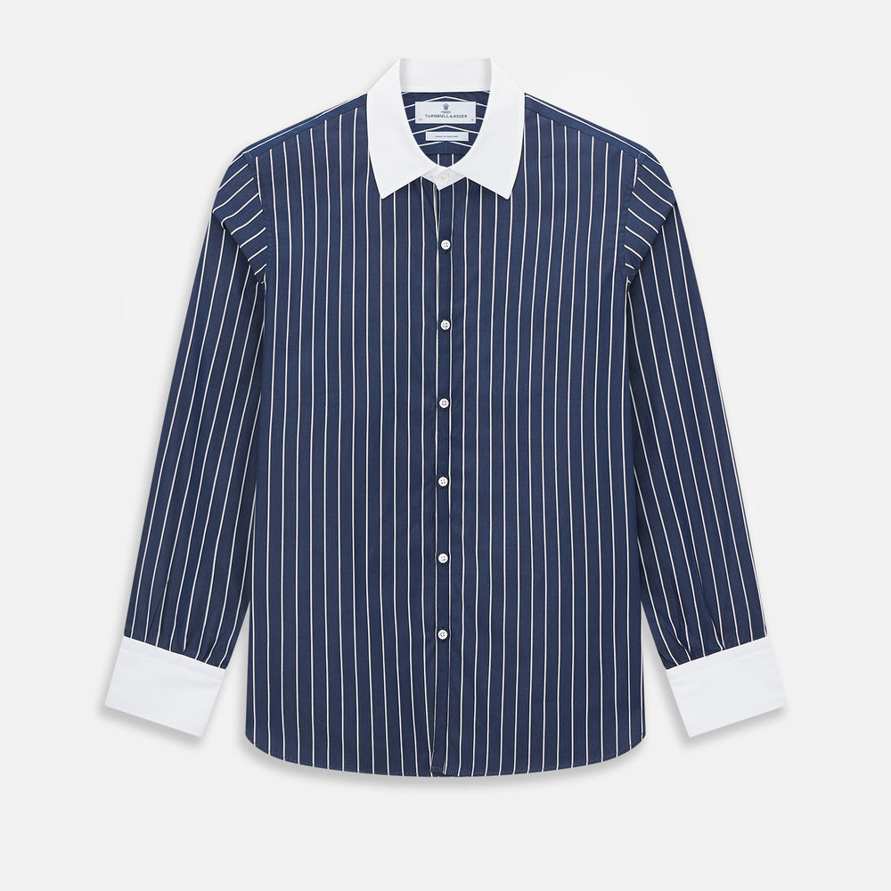 SHIRTS RF WH WESTMINSTER CLSDCR WH 3BC WHT STR NVY 15.5