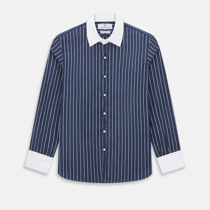 SHIRTS RF WH WESTMINSTER CLSDCR WH 3BC WHT STR NVY