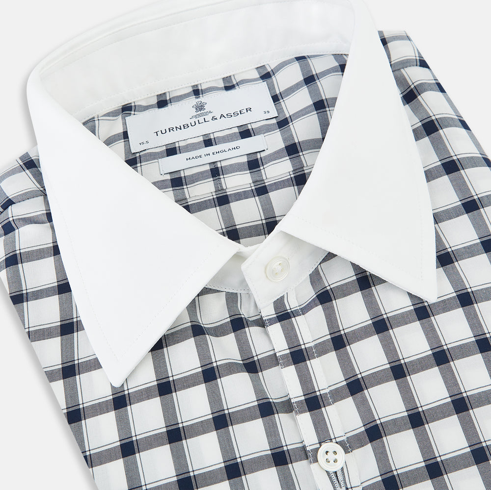 SHIRTS RF WH WESTMINSTER CLSD CLR WH 3BC NVY CHK 19