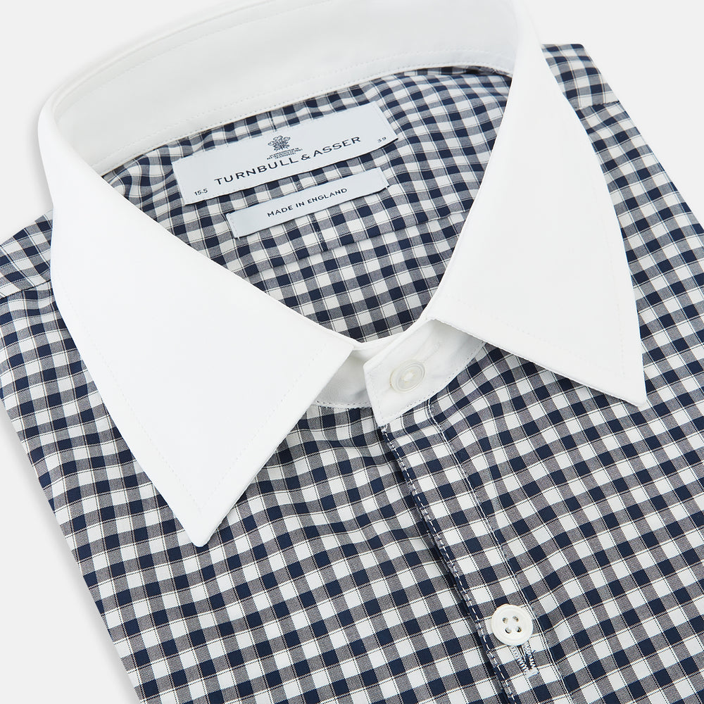 SHIRTS RF WH WESTMINSTER CLSD CLR WH 3BC NVY CHK 18.5
