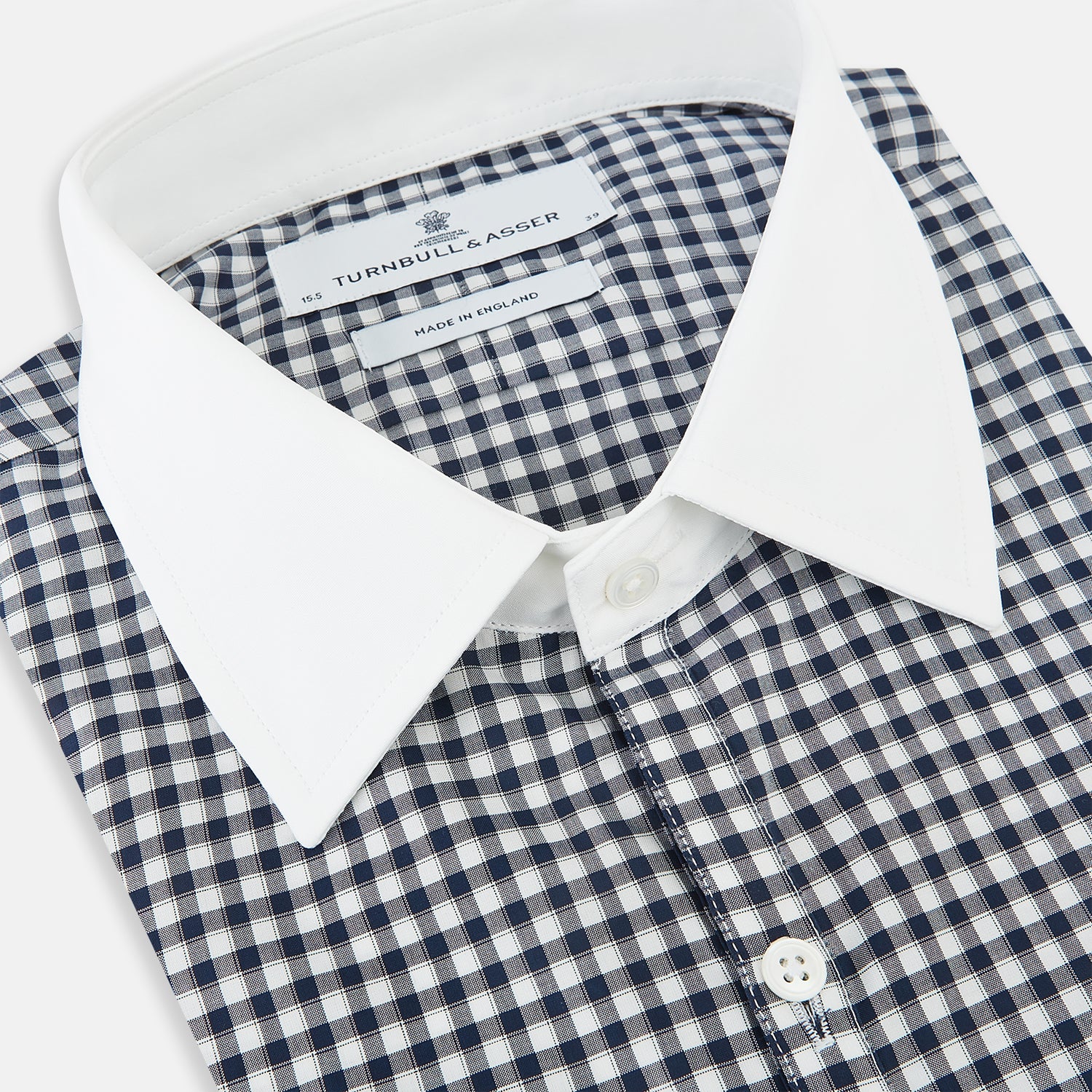 View 2 of product SHIRTS RF WH WESTMINSTER CLSD CLR WH 3BC NVY CHK 18.5