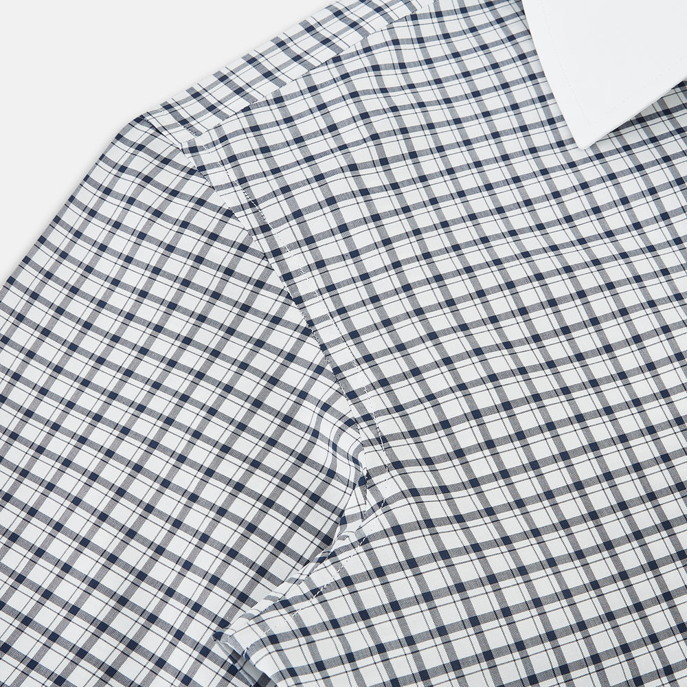 SHIRTS RF WH WESTMINSTER CLSD CLR WH 3BC NVY CHK 149G / 15.75