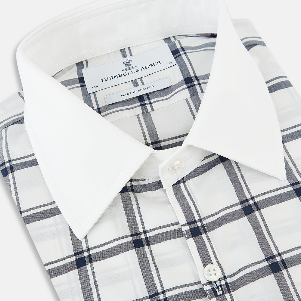 SHIRTS RF WH WESTMINSTER CLSD CLR WH 3BC NVY CHK 19