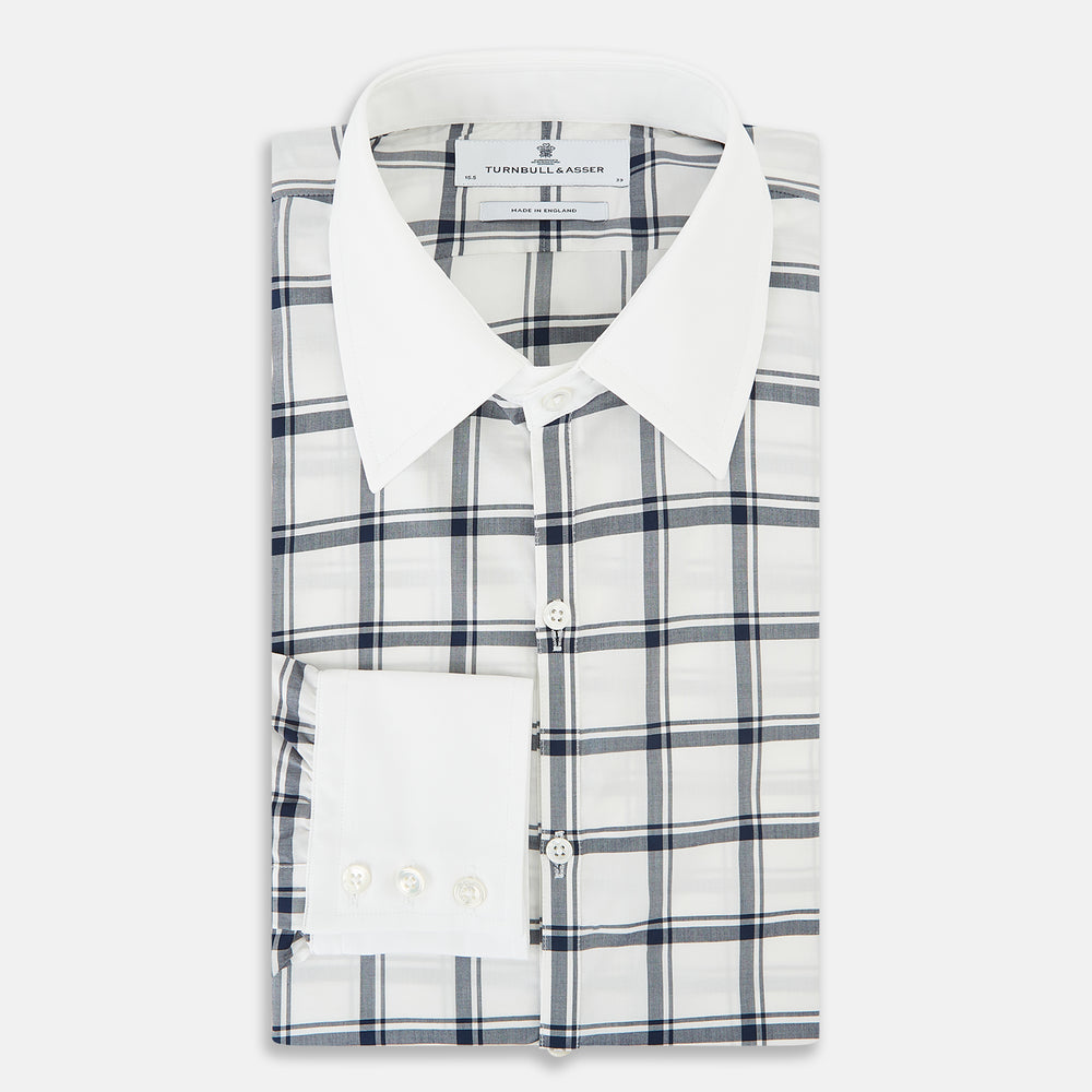 SHIRTS RF WH WESTMINSTER CLSD CLR WH 3BC NVY CHK 19