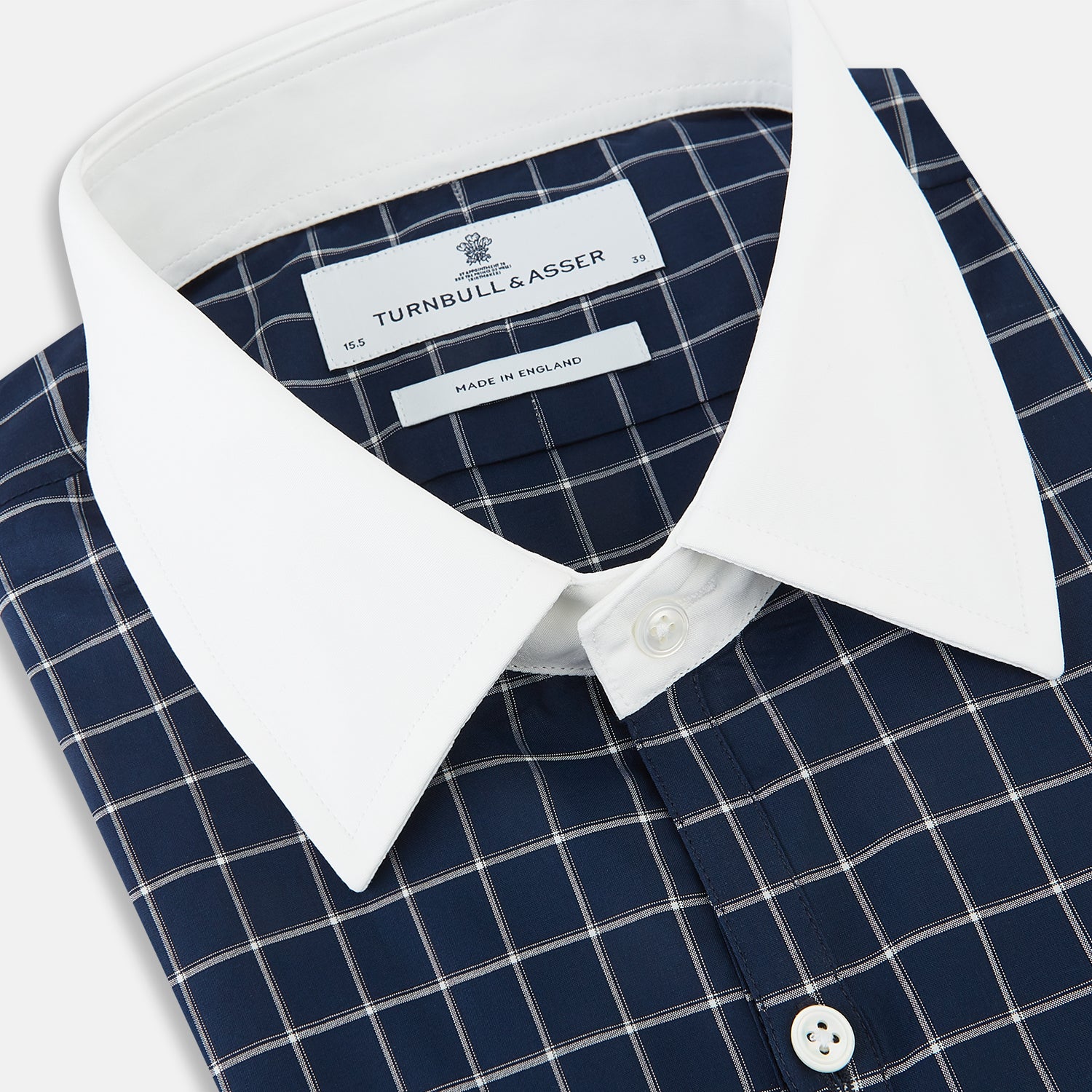View 2 of product SHIRTS RF WH WESTMINSTER CLSDCLR WH 3BC WH CHK NVY 17.5