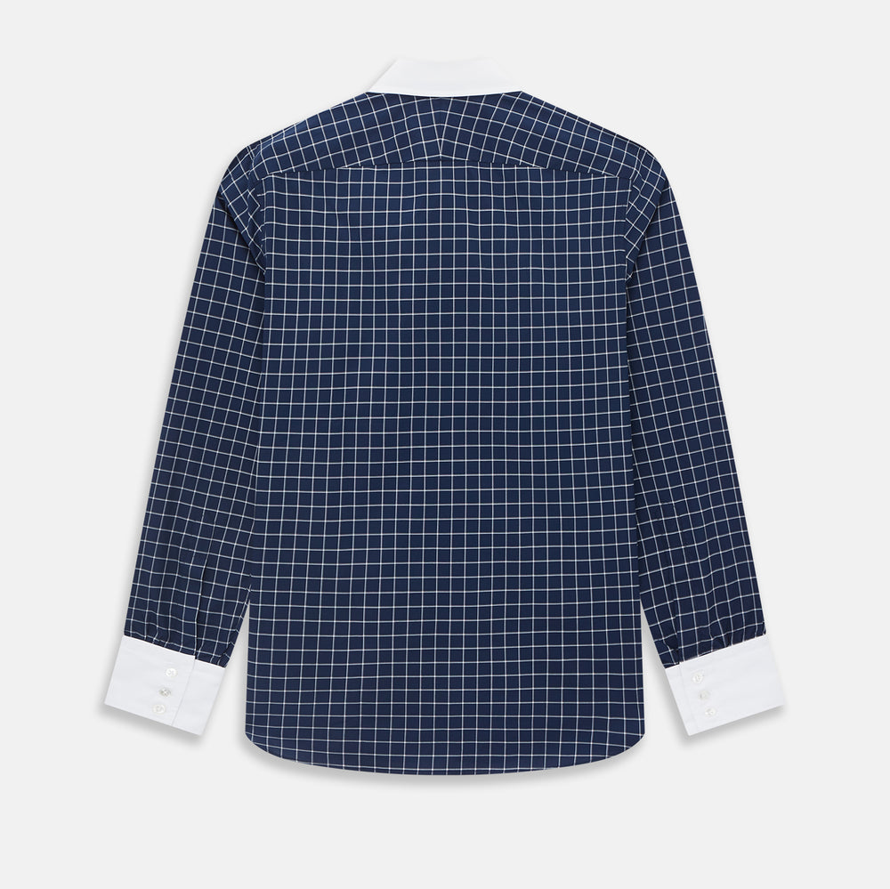 SHIRTS RF WH WESTMINSTER CLSDCLR WH 3BC WH CHK NVY 17.5