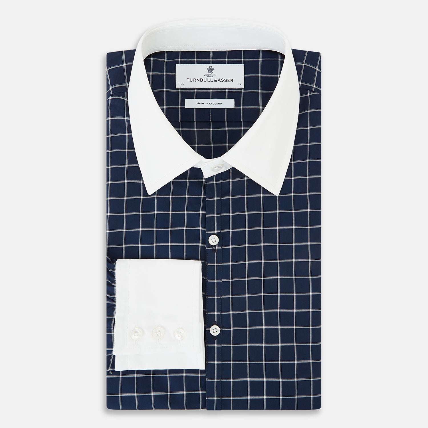 View 5 of product SHIRTS RF WH WESTMINSTER CLSDCLR WH 3BC WH CHK NVY 17.5