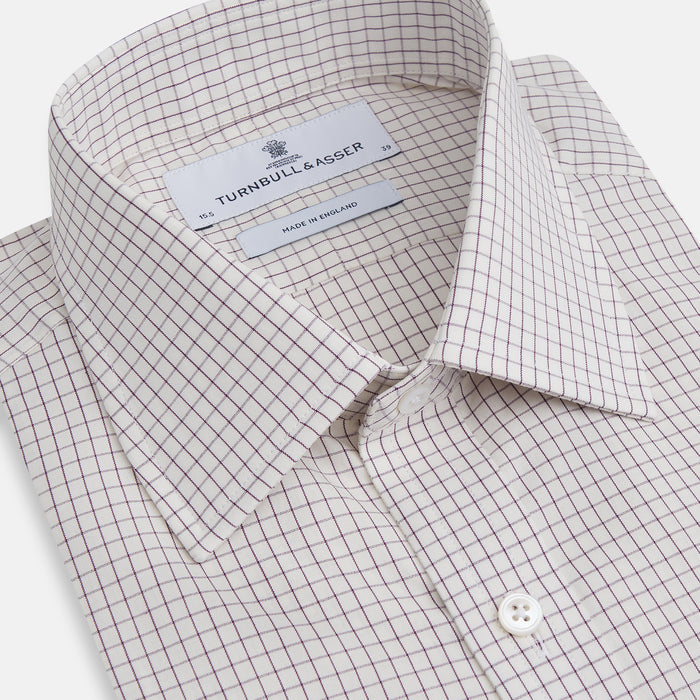 Purple Graph Check Mayfair Shirt Image 1
