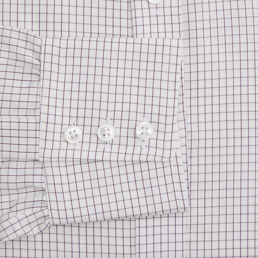 Purple Graph Check Mayfair Shirt