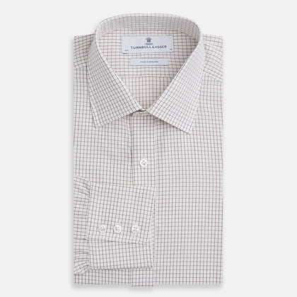 Purple Graph Check Mayfair Shirt Image 3