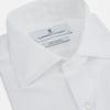 Tailored Fit White Royal Oxford Cotton Shirt with Kent Collar and Double Cuffs