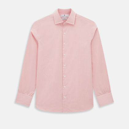 CORAL COTTON MINI CHECKED SHIRT
