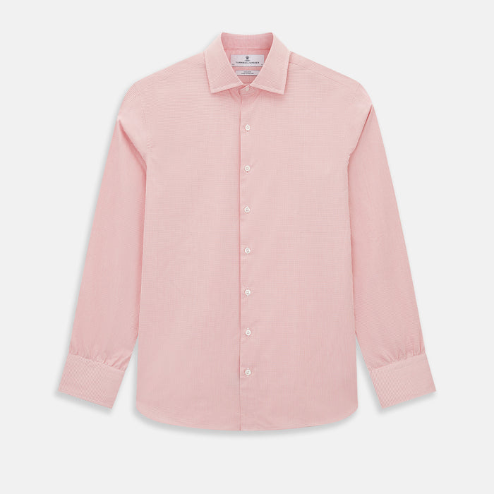 CORAL COTTON MINI CHECKED SHIRT