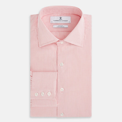 CORAL COTTON MINI CHECKED SHIRT Image 4