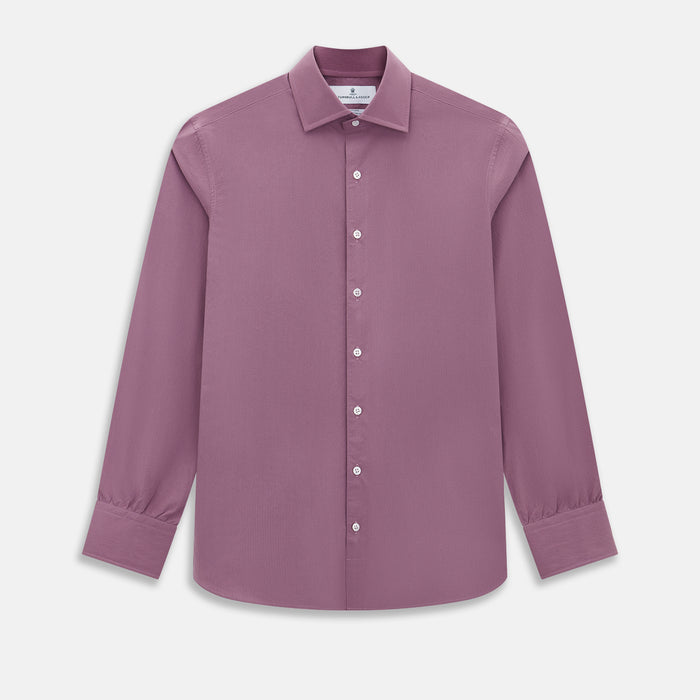 Pinstriped Antique Pink Tailored Fit Shirt in Cotton
