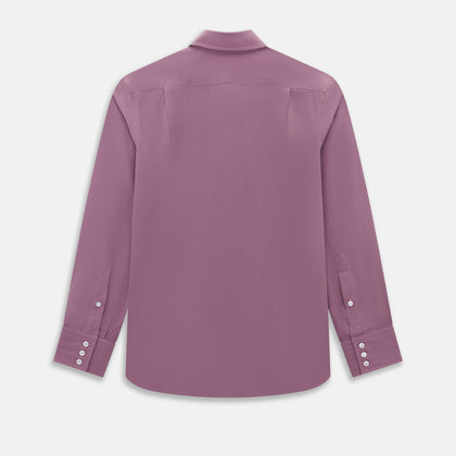 Pinstriped Antique Pink Tailored Fit Shirt in Cotton Image 2