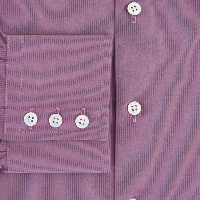 Pinstriped Antique Pink Tailored Fit Shirt in Cotton Image 3