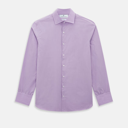 Pinstriped Baby Pink Tailored Fit Shirt in Cotton