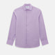 A long-sleeved, button-up Pinstriped Baby Pink Tailored Fit Shirt in Cotton with a kent collar from Turnbull & Asser UK, displayed on a white background.