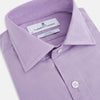 View 2 of product A long-sleeved, button-up Pinstriped Baby Pink Tailored Fit Shirt in Cotton with a kent collar from Turnbull & Asser UK, displayed on a white background.