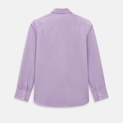 Pinstriped Baby Pink Tailored Fit Shirt in Cotton Image 2