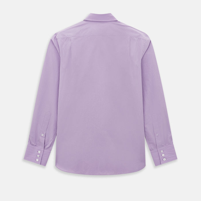 Pinstriped Baby Pink Tailored Fit Shirt in Cotton Image 2