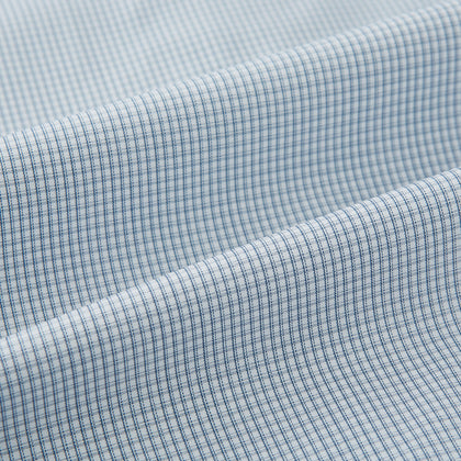 Steel Grey Micro-Tattersall Check Belgravia Shirt Image 5