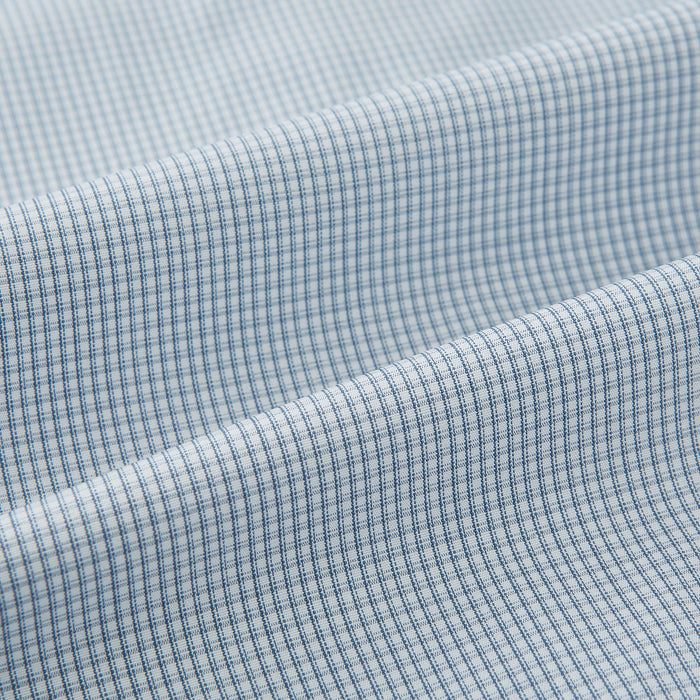 Steel Grey Micro-Tattersall Check Belgravia Shirt Image 5