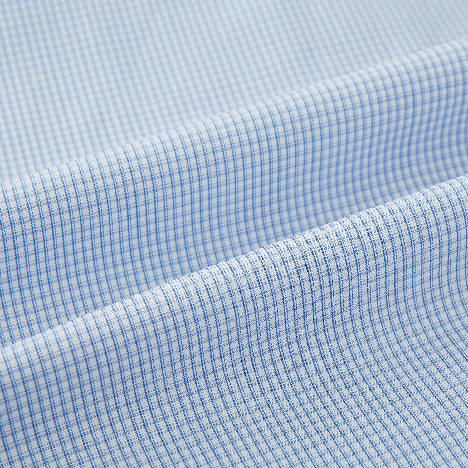 View 6 of product Sky Blue Micro-Tattersall Check Belgravia Shirt 16