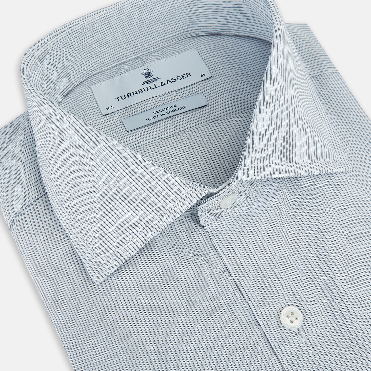 View 2 of product Steel Grey Ripple Double Pinstripe Belgravia Shirt 16.5