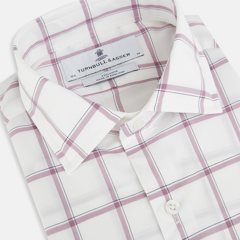 PINK LARGE CHECK SHIRT 14.5
