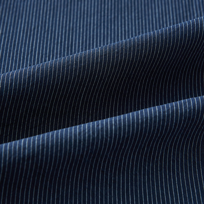 Tailored Fit Navy Pinstripe Belgravia Shirt Image 5