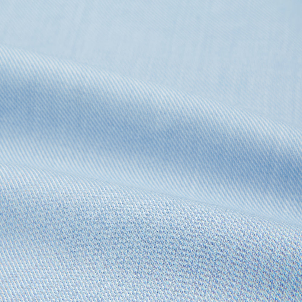 Tailored Fit Blue Cotton Cashmere Belgravia Shirt