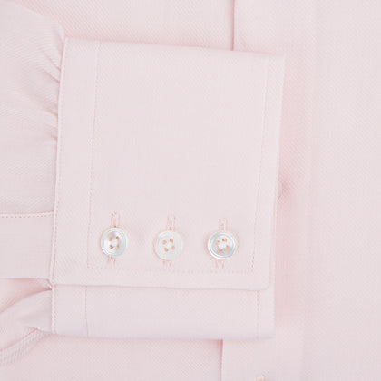 Tailored Fit Pale Pink Cotton Cashmere Belgravia Shirt Image 3