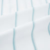 View 6 of product The Turnbull & Asser UK SHIRTS WF DERBY COLLAR 1BC 1PKT WHITE/SAGE STRIPE shirt features thin vertical blue stripes, a pointed Derby collar, and a single front pocket on the left chest, displayed laid flat on a white background.