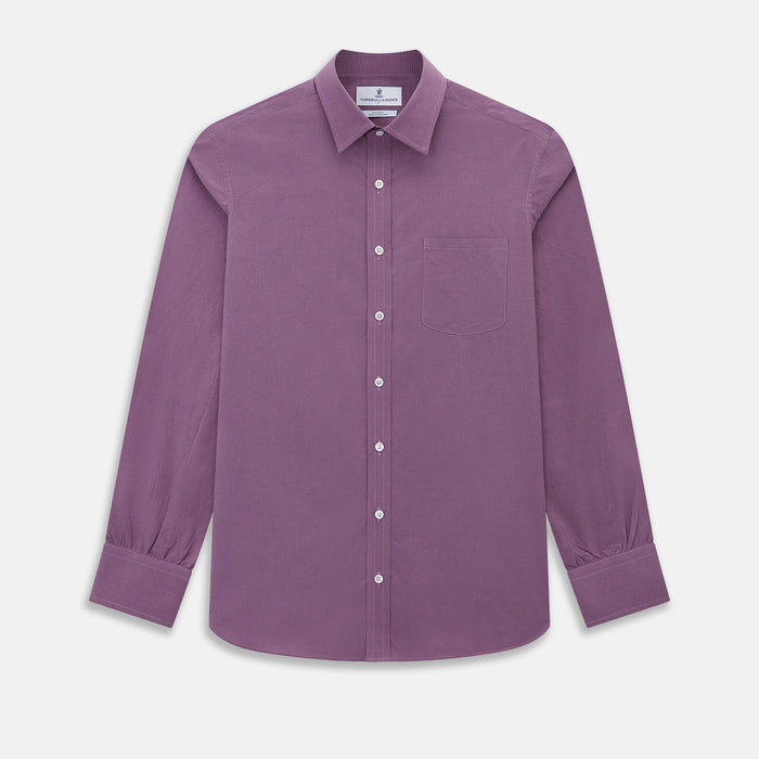 Chequered Navy on Antique Pink Weekend Fit Shirt in Cotton